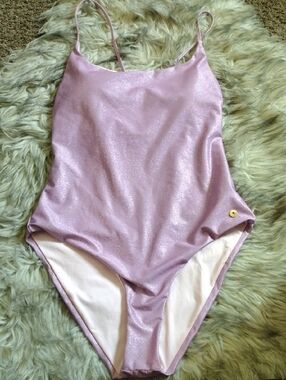 Bronzini Shimmery Lilac One-Piece Swimsuit
